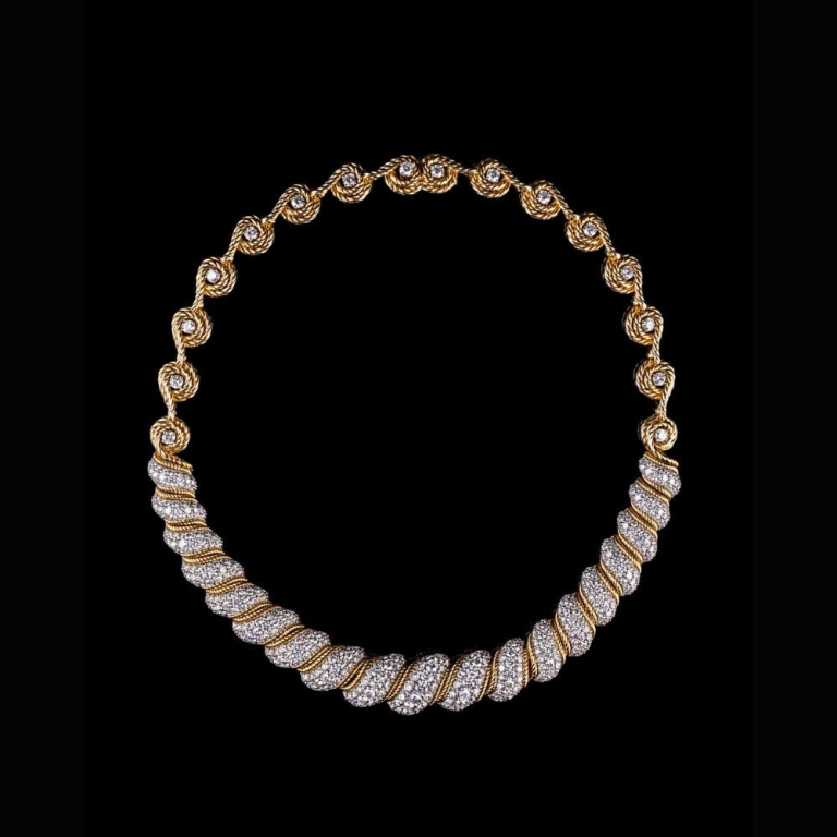 Ginevra, Gold and diamond necklace